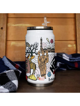 Indigifts - Madhya Pradesh Doodle Art Steel Sipper Can - Discovering India