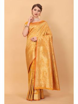 Yavira Silk - Yellow Ethnic Wear Silk Traditional Saree with Unstitched Blouse