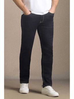Louis Philippe - Men Black Dark Slim Fit Jeans