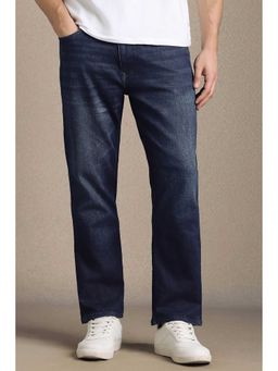 Louis Philippe - Men Navy Mid Wash Regular Fit Jeans