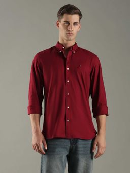 Tommy Hilfiger - Solid Regular Fit Cotton Shirt