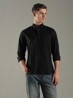 Tommy Hilfiger - Solid Regular Fit Cotton Shirt