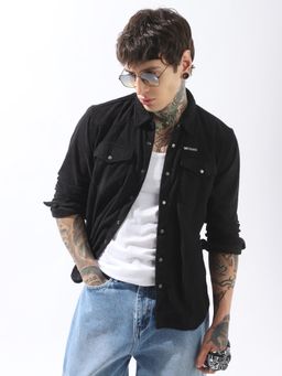 High Star - Black High Star Men's Solid Shirt