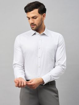 Louis Stitch - Off White Perfectly Hand Finished Collar and Cuffs Formal Shirt