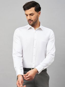 Louis Stitch - White Perfectly Hand Finished Collar and Cuffs Formal Shirt