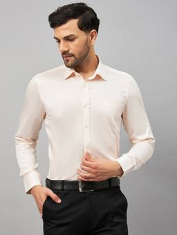 Louis Stitch - Cream Perfectly Hand Finished Collar and Cuffs Formal Shirt