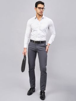 Louis Stitch - Formal Printed White Shirt