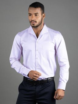 Louis Stitch - Men's Solid Lavender Solid Formal Shirt