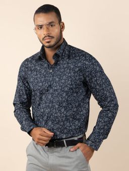 Louis Stitch - Men's Navy Blue Formal Shirt