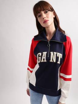 GANT - Women Blue Oversized Sweatshirt