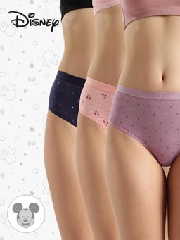 Jockey - D301 Women Disney Cotton Hipster-Valerian, Candlelight Peach And Navy (Pack of 3)
