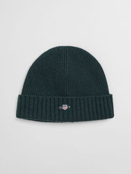 GANT - Mens Green Solid Shield Wool Beanie