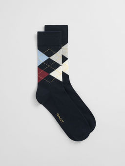 GANT - Mens Navy Blue Argyle Socks