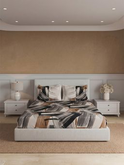 Ddecor Live Beautiful - Cotton 210Tc Abstract Multi-Color Bedsheet with 2 Pillow Covers (Super King)