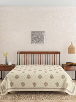 Fabindia - White Neerja Printed Cotton Dohar