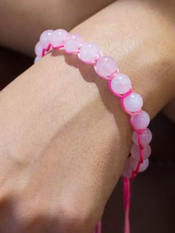 Japam - Pink Quartz Tie-Up Bracelet