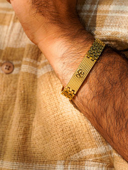 Japam - Gold Plated Sacred Grid Om Bracelet