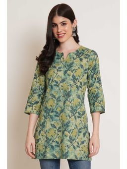 COTLAND FASHION - Floral Printed Straight Short Kurti for Women