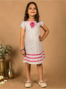 Kasya - Pink Printed Cotton Dress