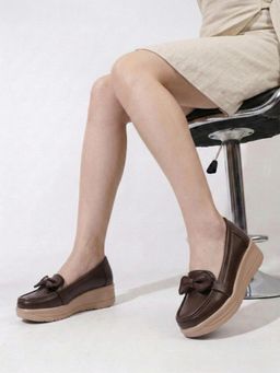 Aroom - Women Dark Brown Loafers