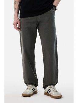 Snitch - Dark Grey Relaxed Casual Trouser for Men
