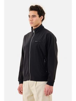 Snitch - Black Solid Full Sleeves Regular Casual Jacket for Men
