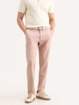 Rare Rabbit - Peach Bi-Stretch with Jacquard Trouser