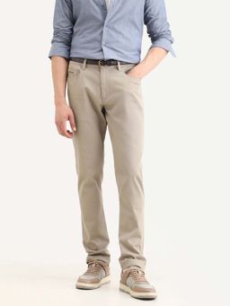Rare Rabbit - Men'S Cotton Blend Fabric Regular Fit Plain Trouser