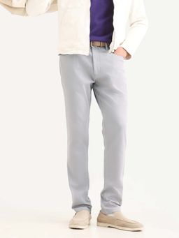 Rare Rabbit - Men'S Purple Cotton Blend Fabric Regular Fit Plain Trouser