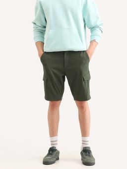 Rare Rabbit - Olive 4 Way Stretch Cargo Shorts