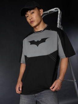 The Souled Store - Men Black Colorblock T-Shirt