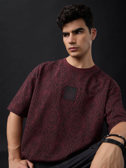 The Souled Store - Men Maroon Printed T-Shirt