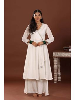 Jiraazi - Veda Angrakha Mul White Kurta