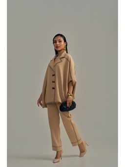 Neeti and Mudita - The Tan Stitch Co-Ord (Set of 2)