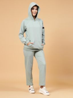 RIGO - Women Jade Oversized Solid Fleece Co-Ord (Set of 2)