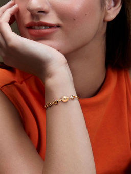 MINUTIAE - Gold Plated Crystals Link Bracelet