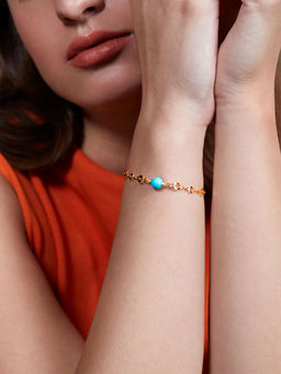 MINUTIAE - Gold Plated Crystals Link Bracelet