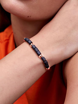 MINUTIAE - Brick Crystals Rose Gold Plated Bracelet