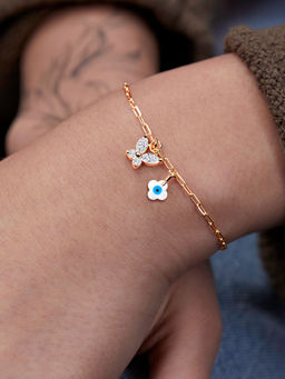 MINUTIAE - Gold Plated Crystals Link Bracelet