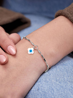 MINUTIAE - Silver Plated Crystals Link Bracelet