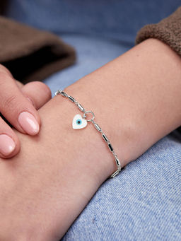 MINUTIAE - Silver Plated Crystals Link Bracelet