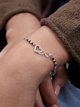 MINUTIAE - Silver Plated Crystals Link Bracelet