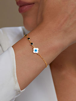 MINUTIAE - Gold Plated Crystals Link Bracelet