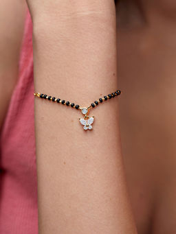 MINUTIAE - Gold Plated Crystals Link Bracelet