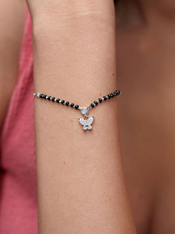 MINUTIAE - Silver Plated Crystals Link Bracelet