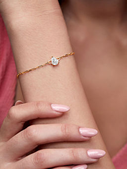 MINUTIAE - Gold Plated Crystals Link Bracelet