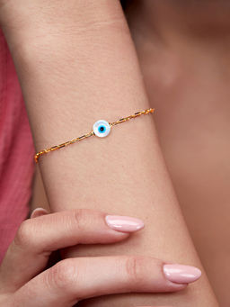 MINUTIAE - Gold Plated Crystals Link Bracelet