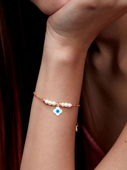 MINUTIAE - Rose Gold Plated Crystals Link Bracelet