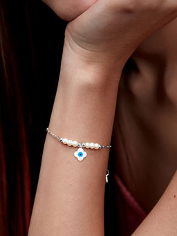 MINUTIAE - Silver Plated Crystals Link Bracelet