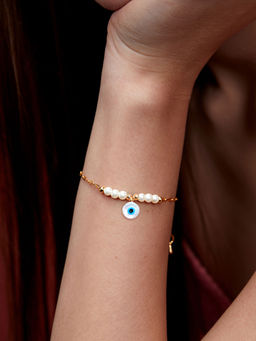 MINUTIAE - Gold Plated Crystals Link Bracelet